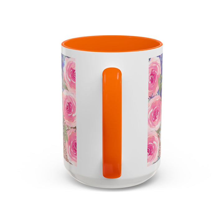 Made to Worship  Pink Glitter Floral Christian Mug
