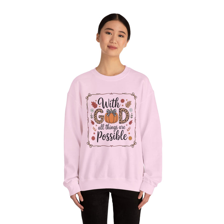 Fall-Inspired Faith Crewneck Sweatshirt - Cozy Gift, Autumn Vibes, Motivational Wear, Everyday Comfort, Religious Apparel