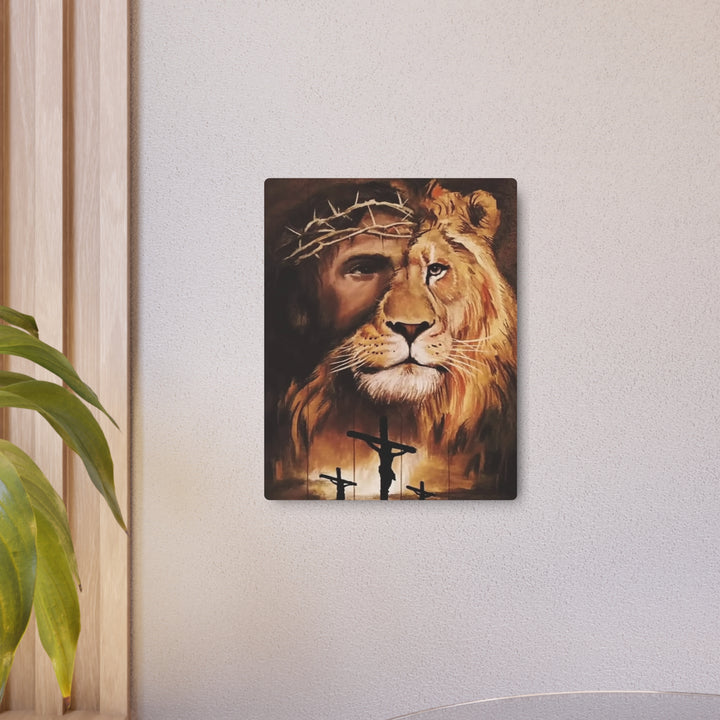 "Lion of Judah - Crown of Thorns" - Triumph & Sacrifice Metal Wall Art