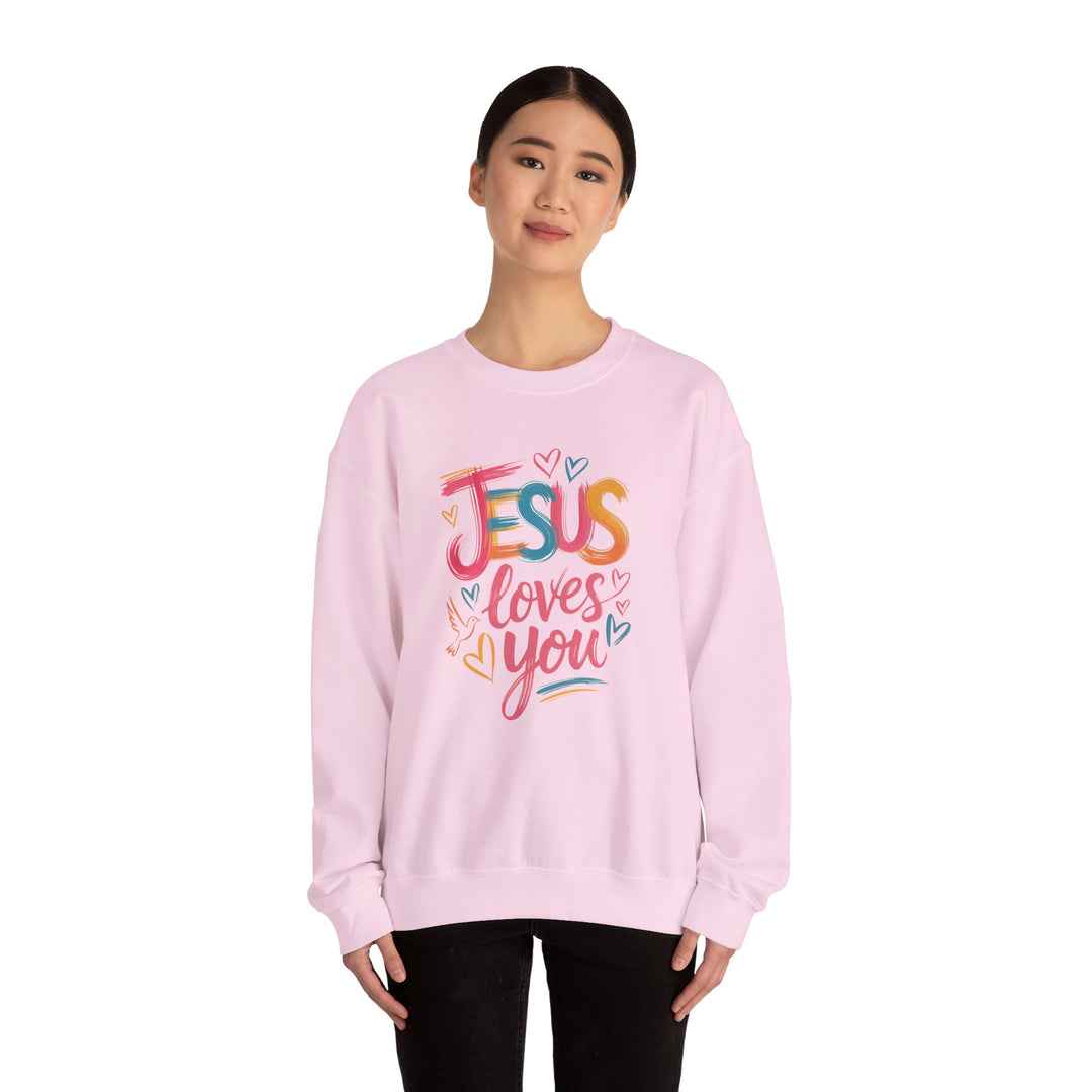 Jesus Loves You Crewneck Sweatshirt - Cozy Unisex Gift, Christian Apparel, Faith-Based Fashion, Inspirational Layering Piece, Ideal [...]