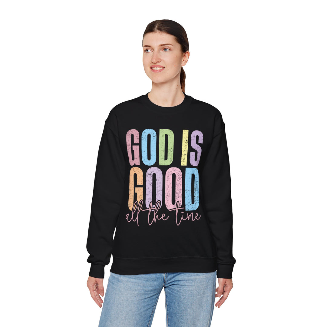 Inspirational God is Good Sweatshirt, Religious Crewneck, Faith-Based Apparel, Comfortable Casual Wear, Church Gift, Positive Vibes