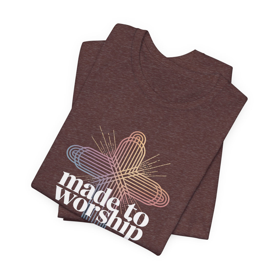 Made to Worship Unisex Tee, Inspirational T-Shirt, Faith Apparel, Christian Gift, Church Wear, Casual Outfit