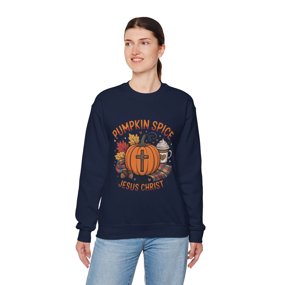 Fall Pumpkin Spice and Jesus Christ Sweatshirt