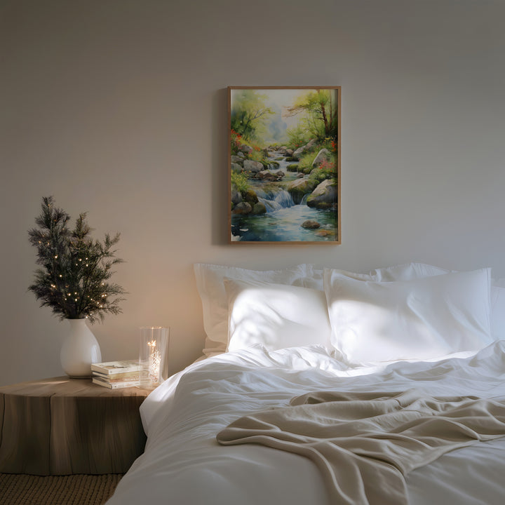 Pure Waters – Watercolor Landscape Print Inspired by Psalm 51