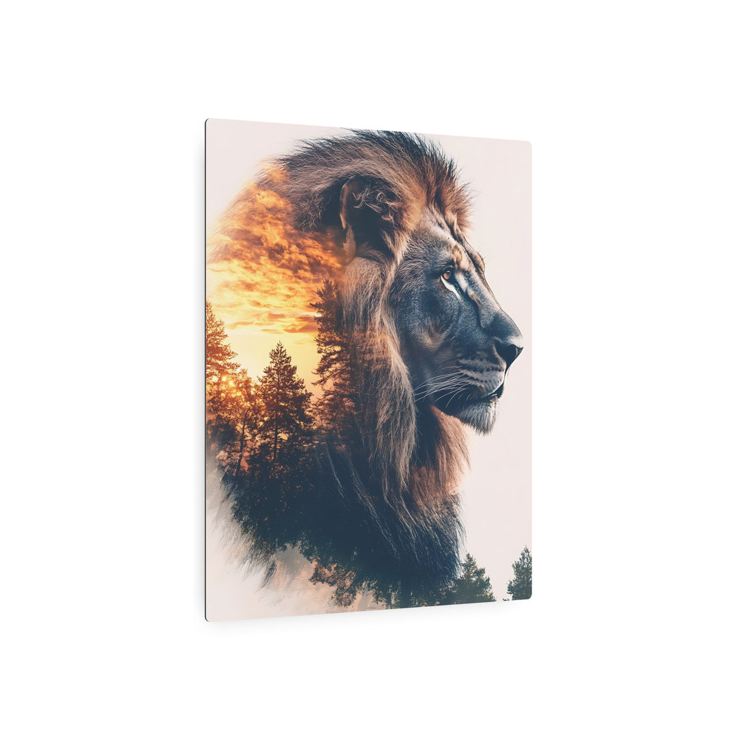 Majestic Lion Metal Art Sign - Nature-Inspired Home Decor