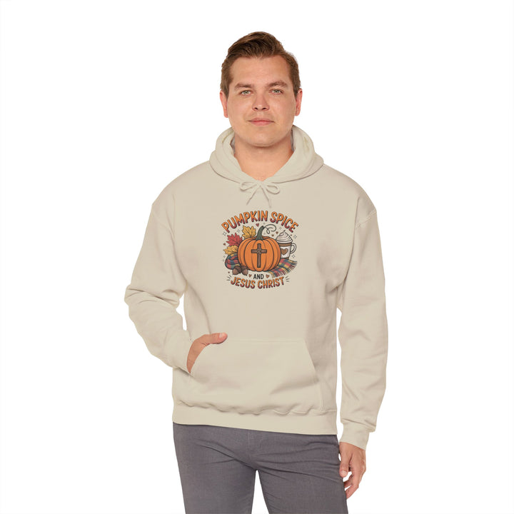 Fall Pumpkin Spice and Jesus Christ Hoodie Sweatshirt