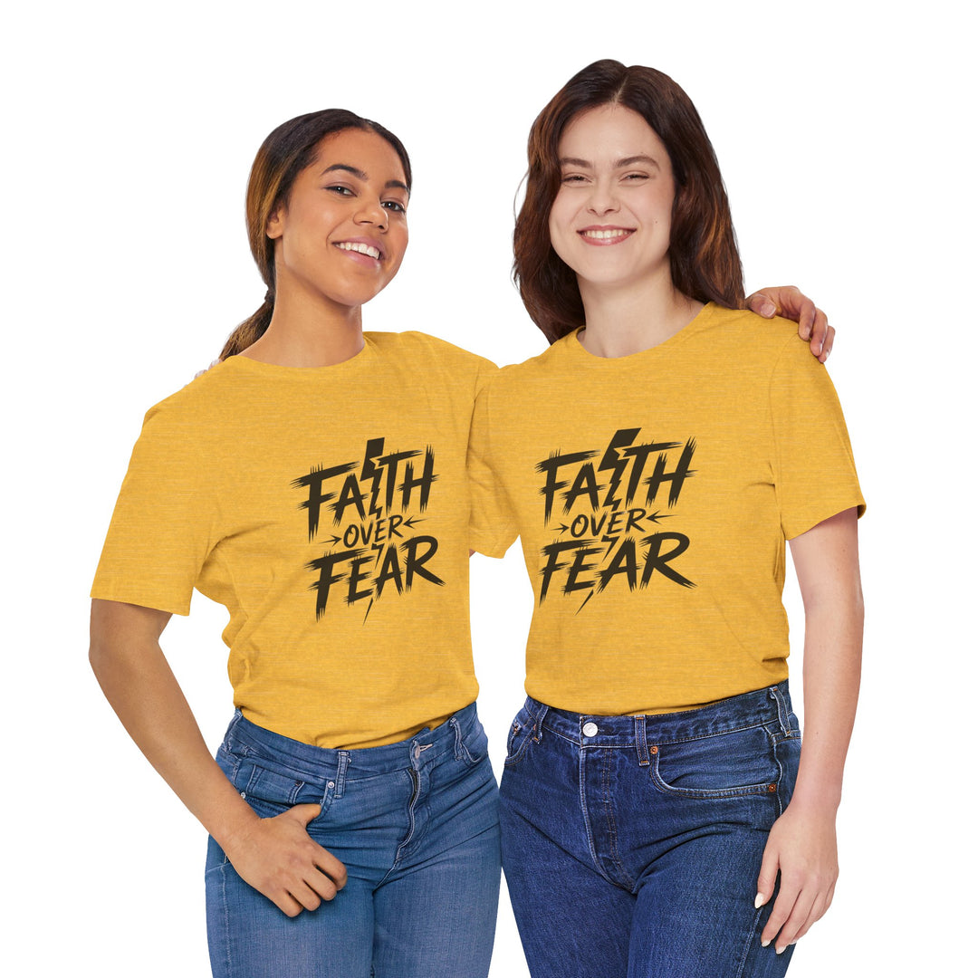 Faith Over Fear – Bold Christian Lightning Shirt