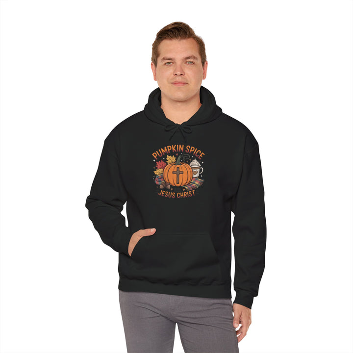 Fall Pumpkin Spice and Jesus Christ Hoodie Sweatshirt