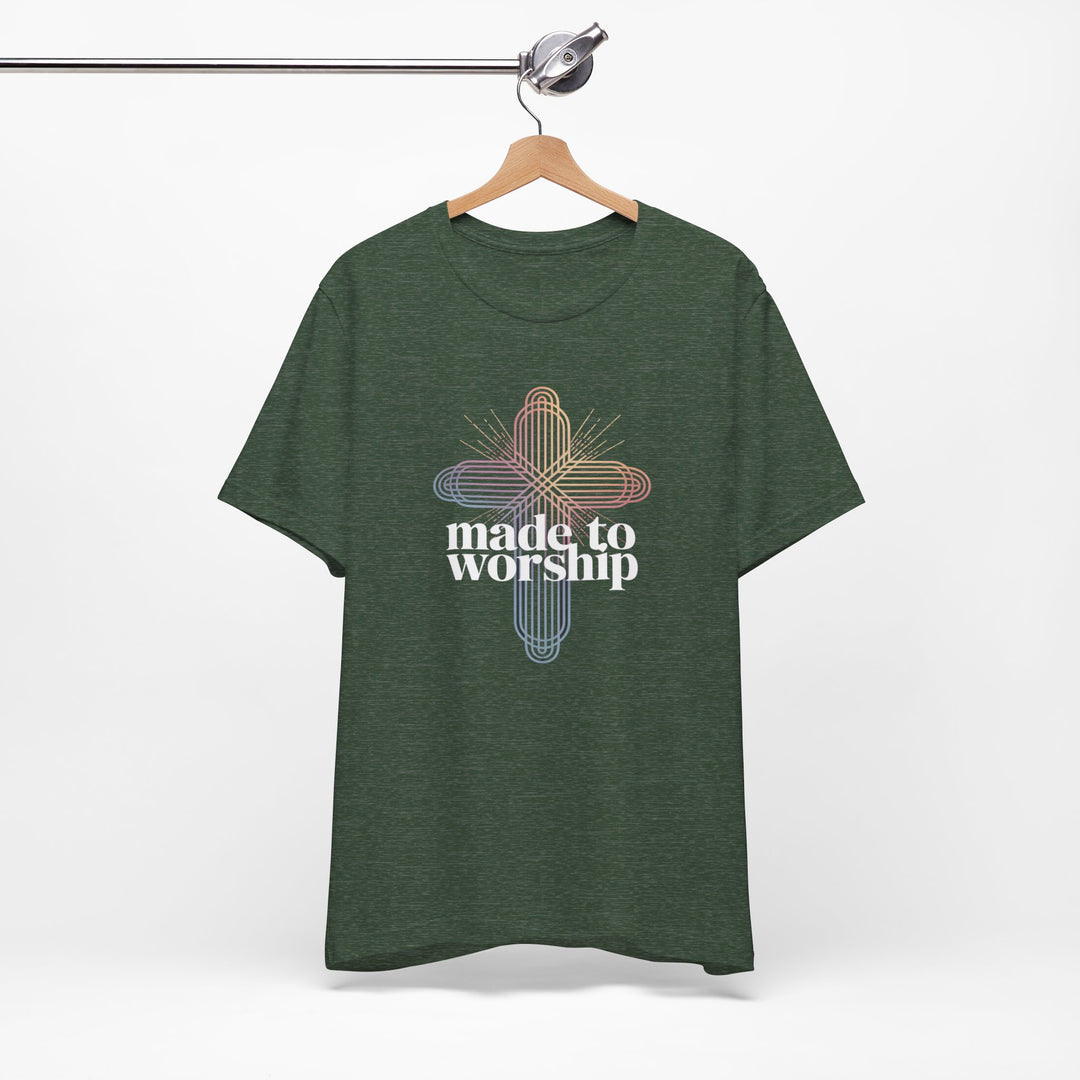Made to Worship Unisex Tee, Inspirational T-Shirt, Faith Apparel, Christian Gift, Church Wear, Casual Outfit