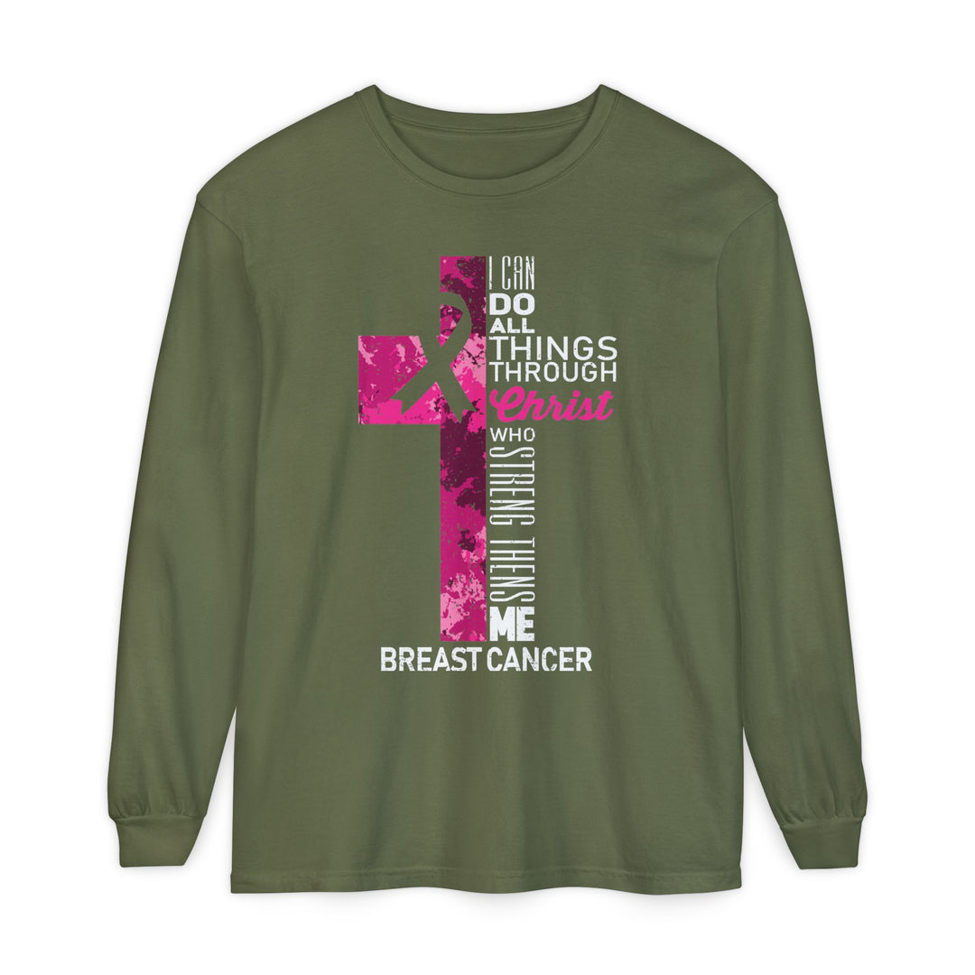 Christian Breast Cancer Awareness Long Sleeve T-Shirt