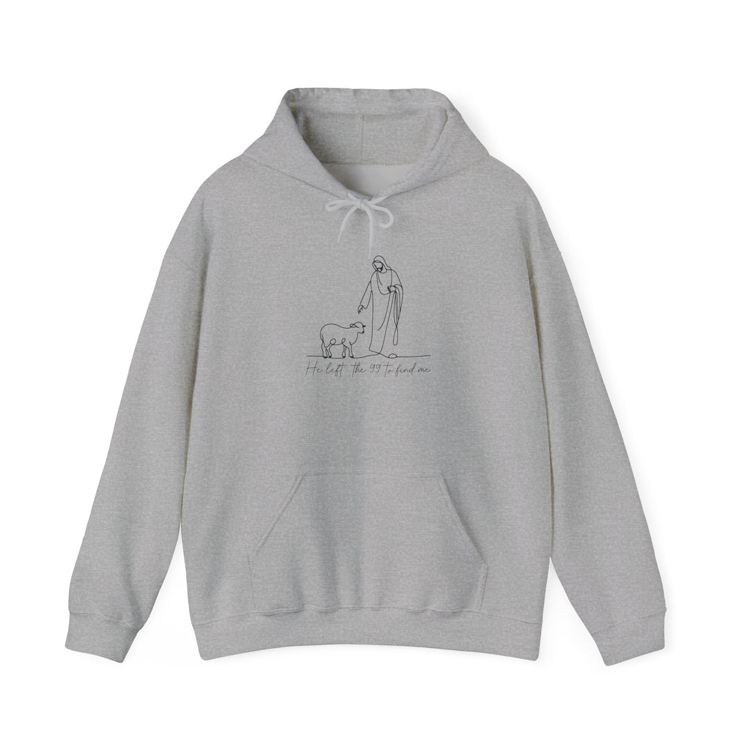 Christian Jesus and Lamb Hoodie Sweatshirt - 'He left the 99 to find me'