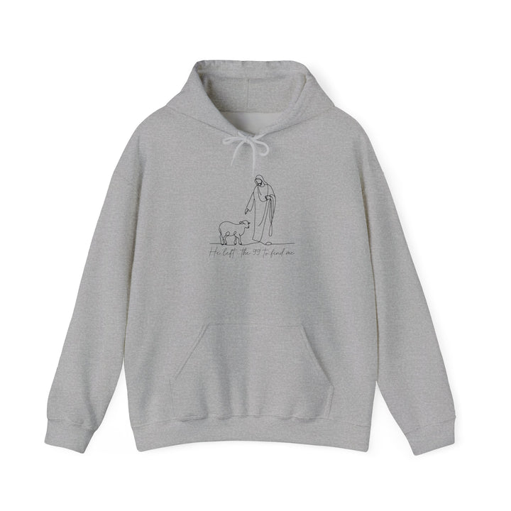 Christian Jesus and Lamb Hoodie Sweatshirt - 'He left the 99 to find me'