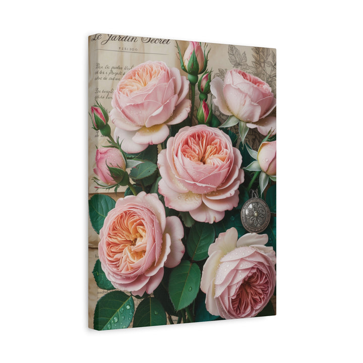 Canvas Wall Art - Grace in Bloom Vintage Style Roses