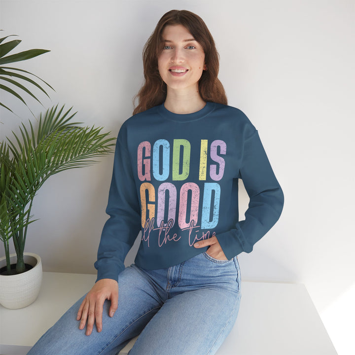 Inspirational God is Good Sweatshirt, Religious Crewneck, Faith-Based Apparel, Comfortable Casual Wear, Church Gift, Positive Vibes