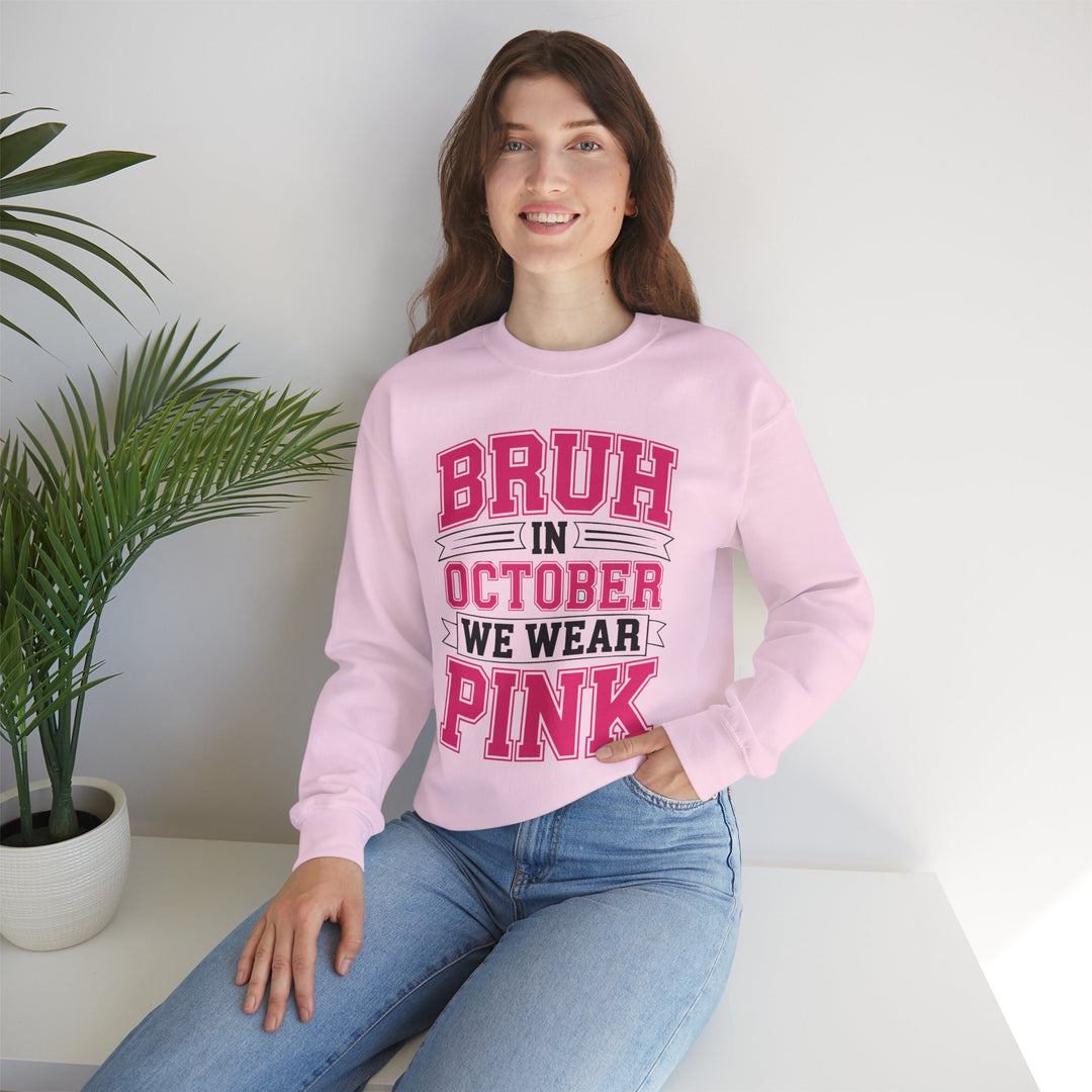 Pink October Awareness Sweatshirt, Cozy Crewneck, Breast Cancer Awareness, Gift for Supporters, Fashion for a Cause