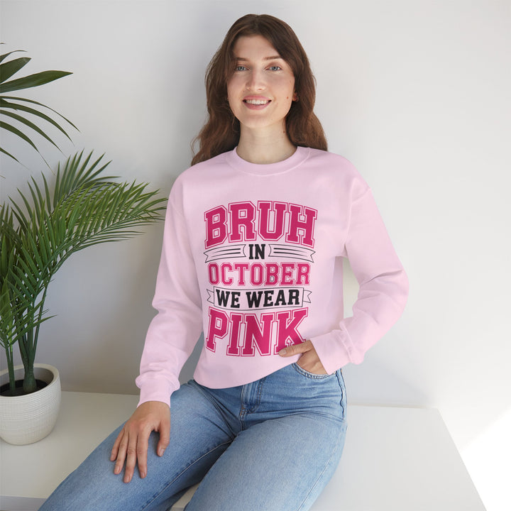 Pink October Awareness Sweatshirt, Cozy Crewneck, Breast Cancer Awareness, Gift for Supporters, Fashion for a Cause