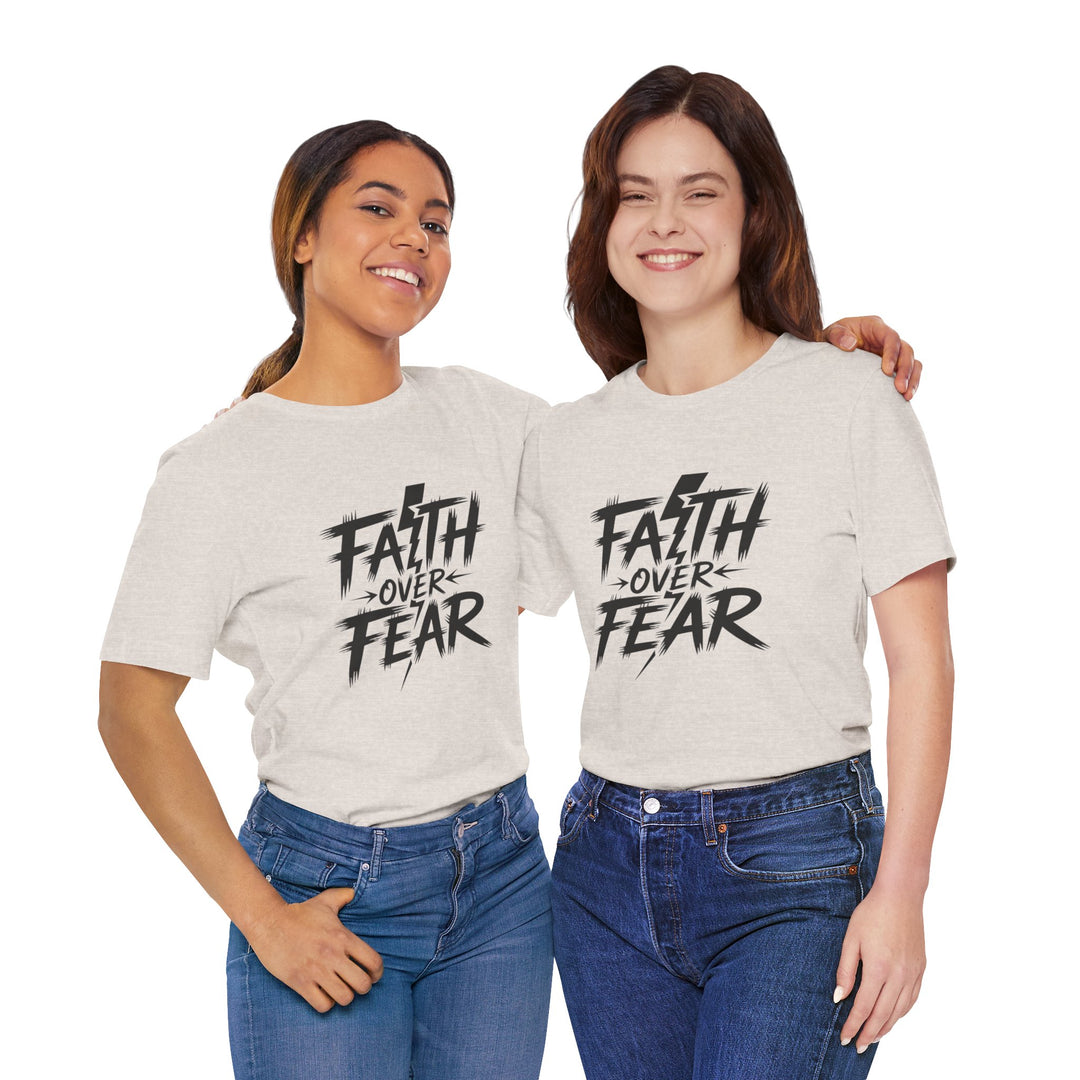 Faith Over Fear – Bold Christian Lightning Shirt