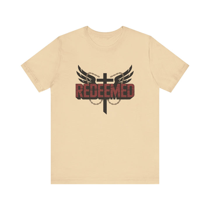Christian Themed Unisex Short Sleeve Tee, Redeemed Shirt, Faith-Based Apparel, Inspirational T-Shirt, Spiritual Gift, Casual Wear