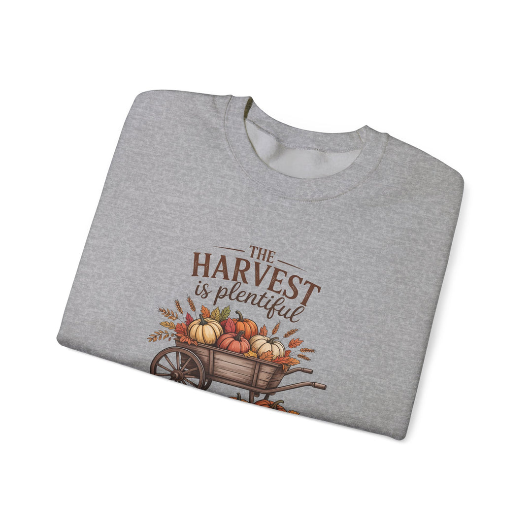 Autumn Harvest Hoodie with Matthew 9:37 Scripture Design