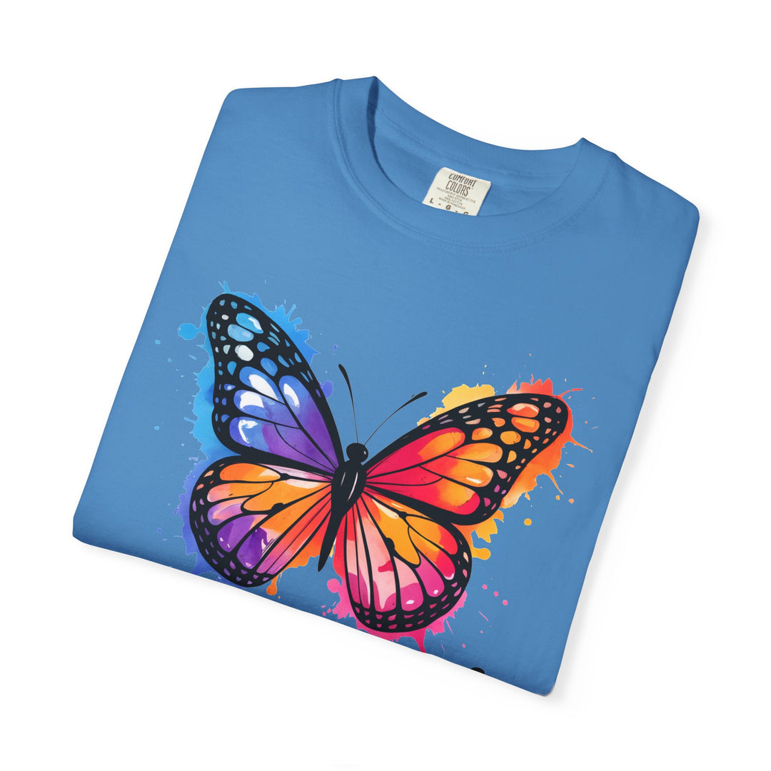 Watercolor Butterfly T-Shirt Blessed Radiant Renewed Unshakably Blessed