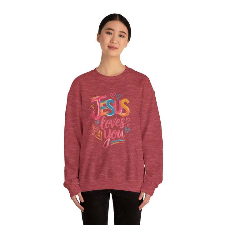 Jesus Loves You Crewneck Sweatshirt - Cozy Unisex Gift, Christian Apparel, Faith-Based Fashion, Inspirational Layering Piece, Ideal [...]