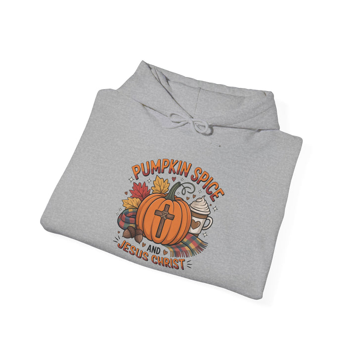 Fall Pumpkin Spice and Jesus Christ Hoodie Sweatshirt