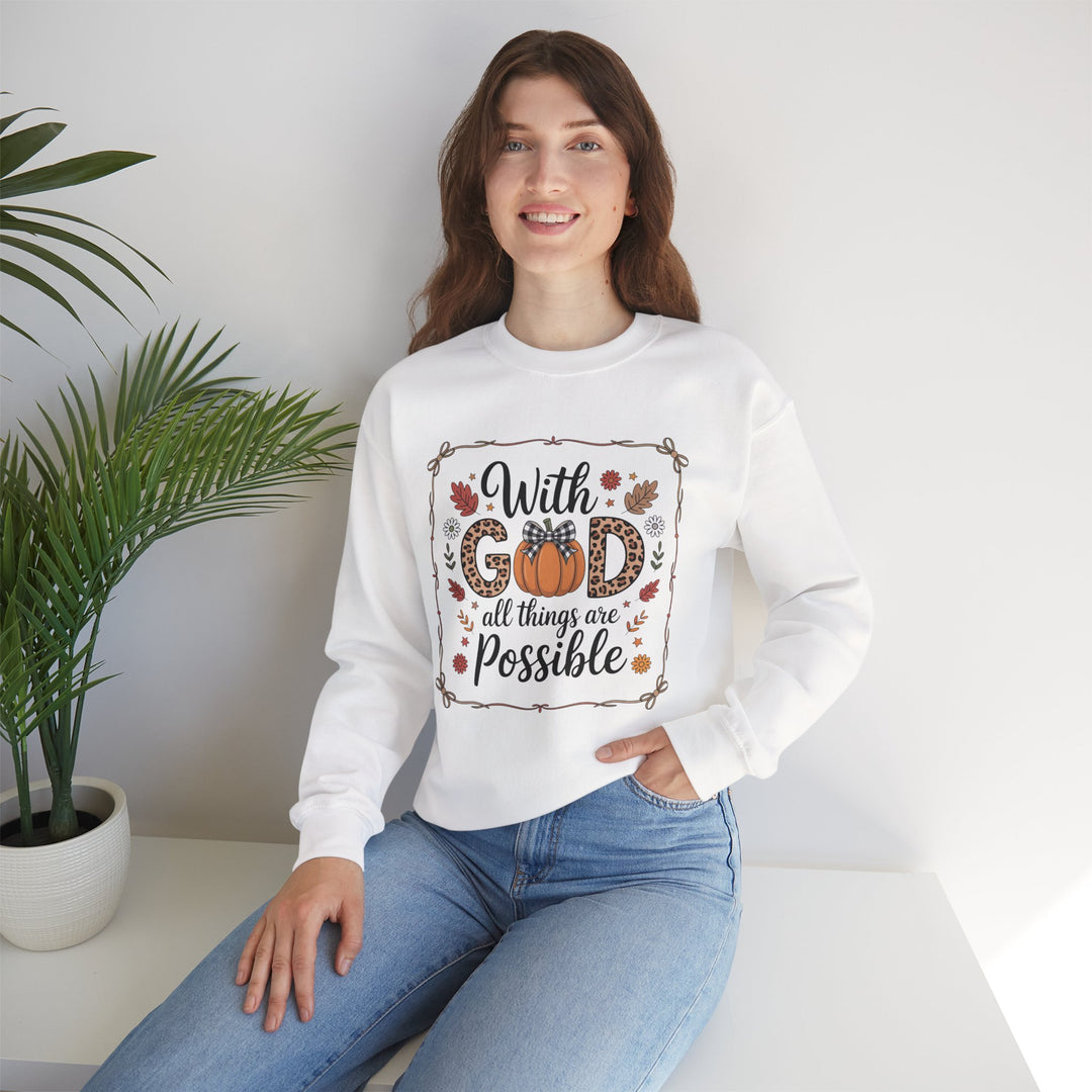 Fall-Inspired Faith Crewneck Sweatshirt - Cozy Gift, Autumn Vibes, Motivational Wear, Everyday Comfort, Religious Apparel