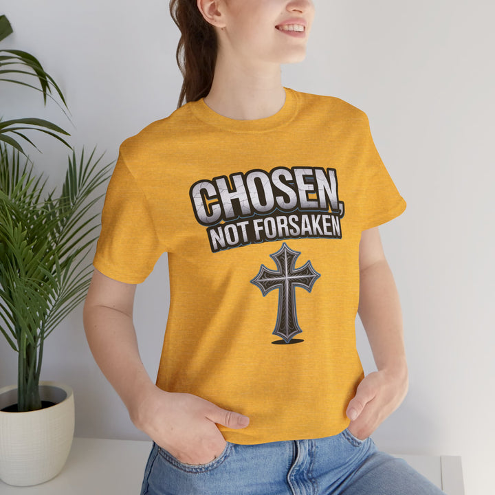 Unisex Inspirational Christian Tee - Chosen Not Forsaken, Faith-Based Shirt, Religious Apparel, Gift for Believers, Unique Faith T-Shirt