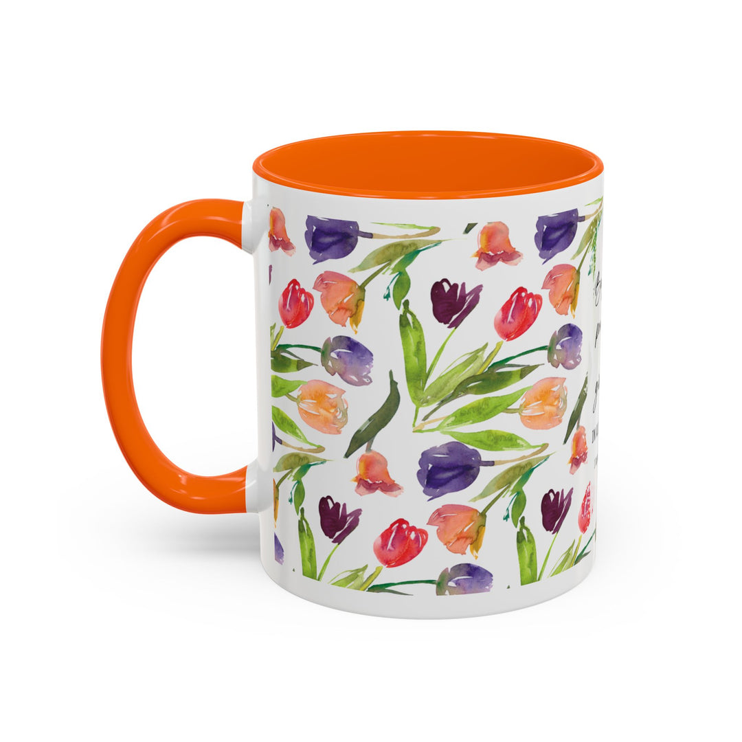 Be Joyful Always – Watercolor Tulip Scripture Mug