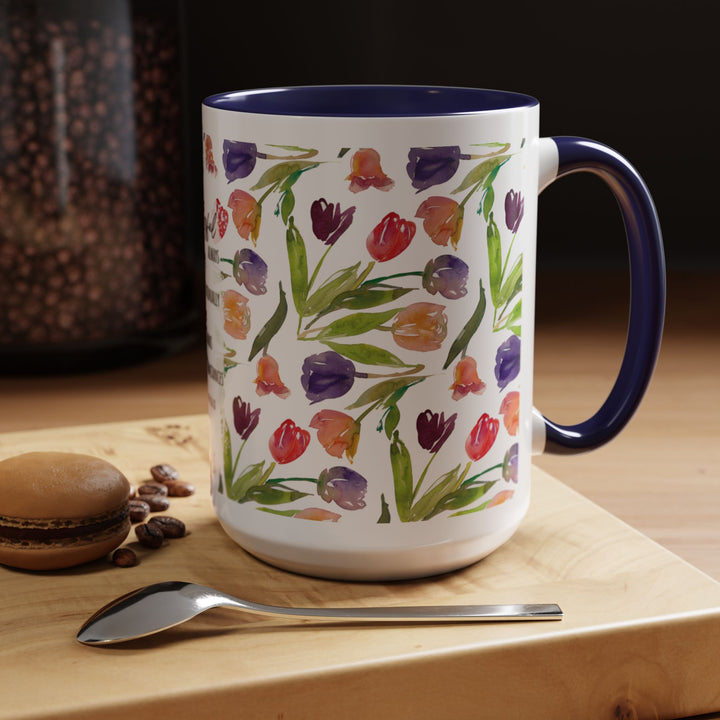 Be Joyful Always – Watercolor Tulip Scripture Mug