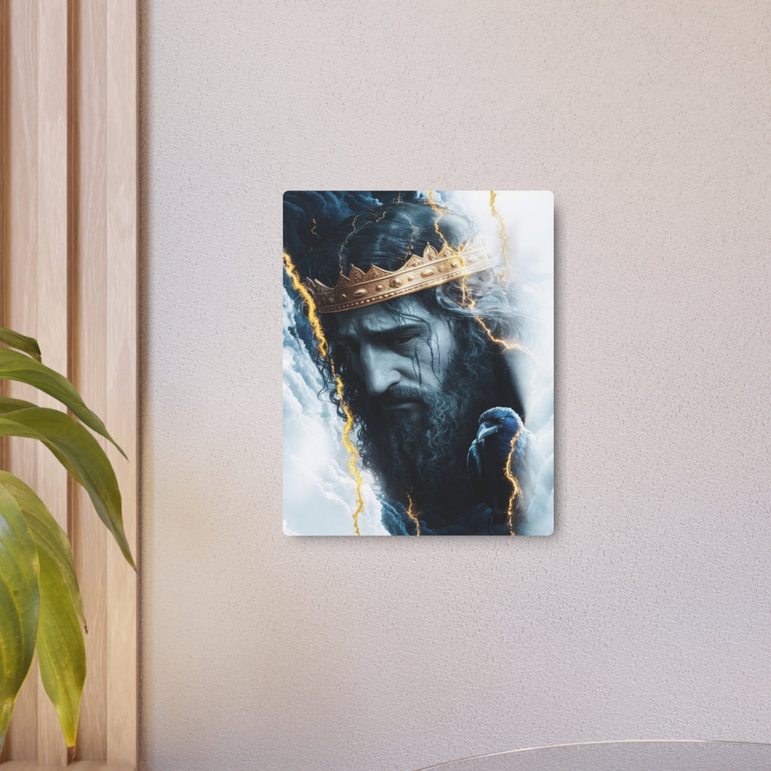 "King of Kings in the Storm" - Majestic Jesus Metal Wall Art