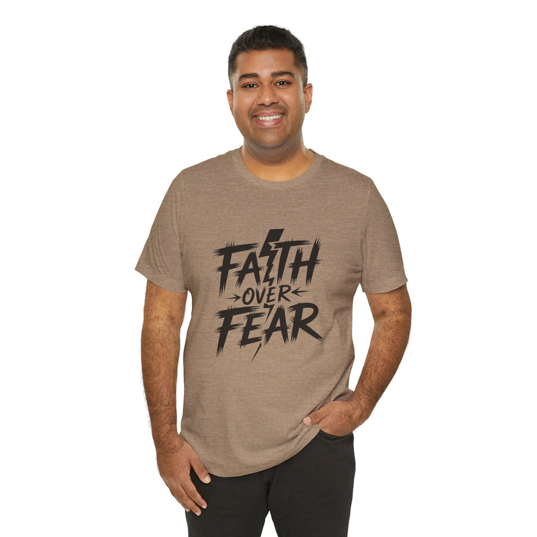 Faith Over Fear – Bold Christian Lightning Shirt