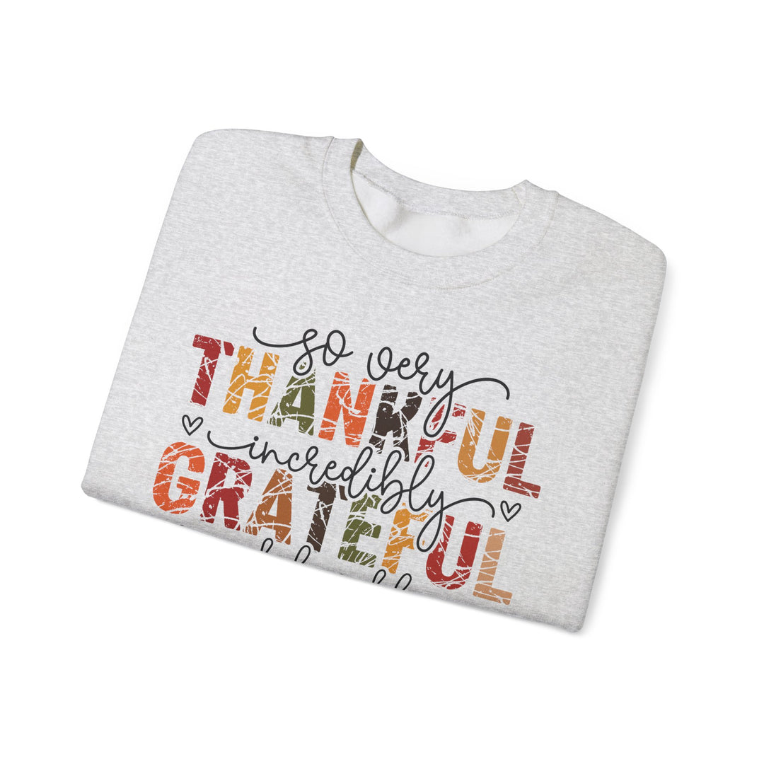 Thankful Grateful Blessed Sweatshirt | Cozy Fall Crewneck | Perfect Gift for Thanksgiving, Family Gatherings, Daily Comfort, Holiday Wear