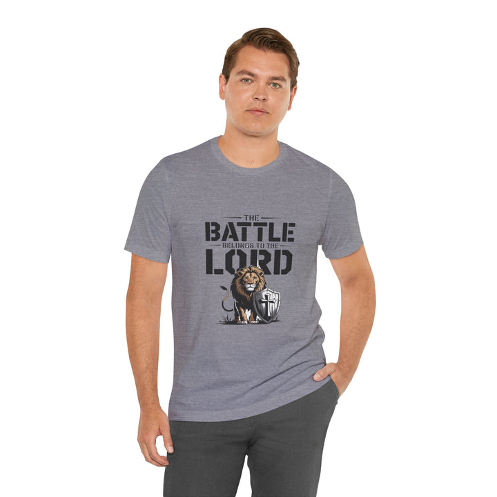 Faith-Inspired Short Sleeve Tee | The Battle Belongs to the Lord | Christian Apparel, Inspirational Shirt, Gift for Believers, [...]