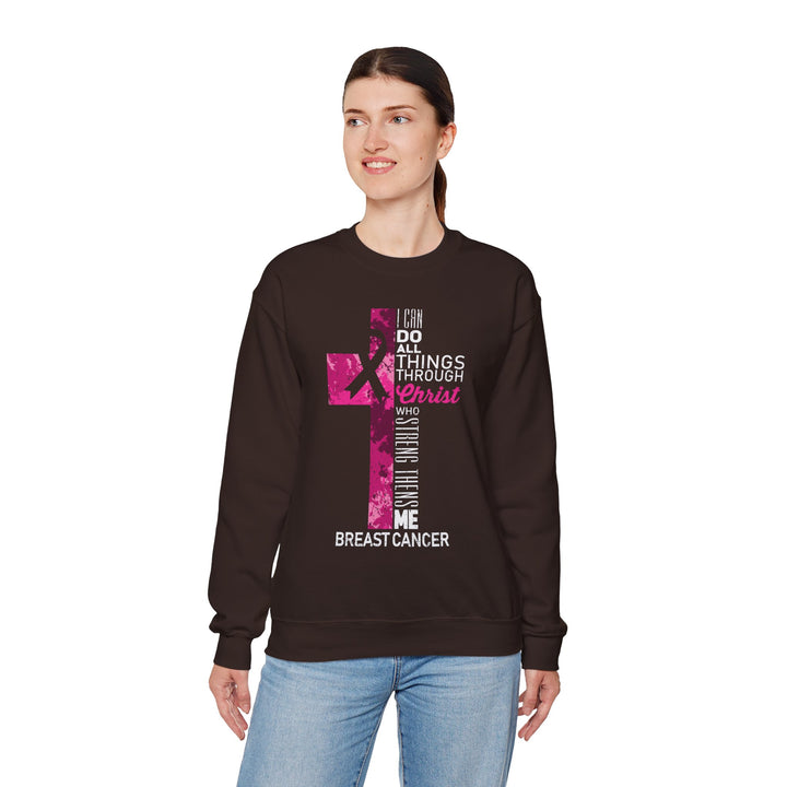 Inspirational Crewneck Sweatshirt for Breast Cancer Awareness, Faith Sweatshirt, Unisex Pullover, Hopeful Gift, Religious Apparel