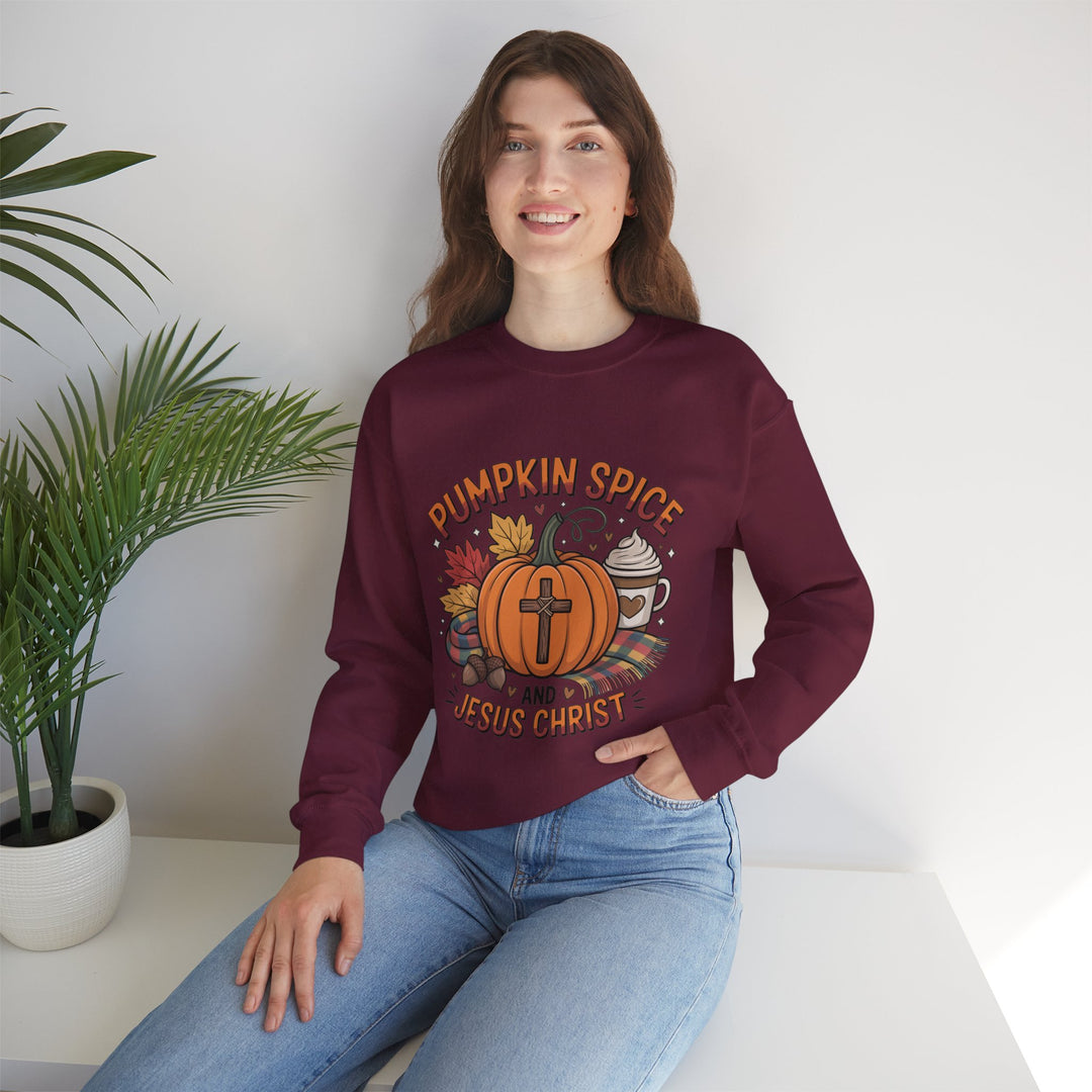 Fall Pumpkin Spice and Jesus Christ Sweatshirt