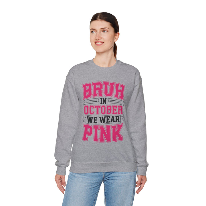 Pink October Awareness Sweatshirt, Cozy Crewneck, Breast Cancer Awareness, Gift for Supporters, Fashion for a Cause