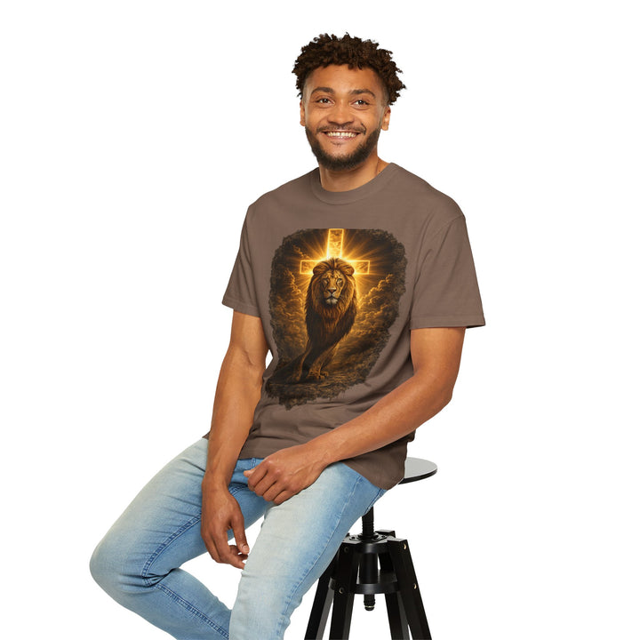 Lion of Judah Christian T-Shirt | Masculine Faith Graphic Tee | Jesus Lion Shirt