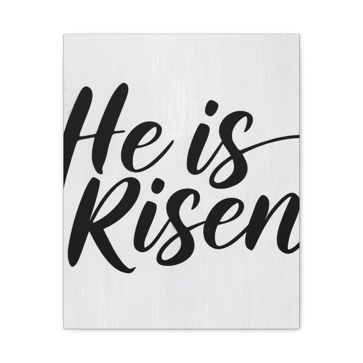 He Is Risen Canvas | Easter Christian Wall Art with Scripture