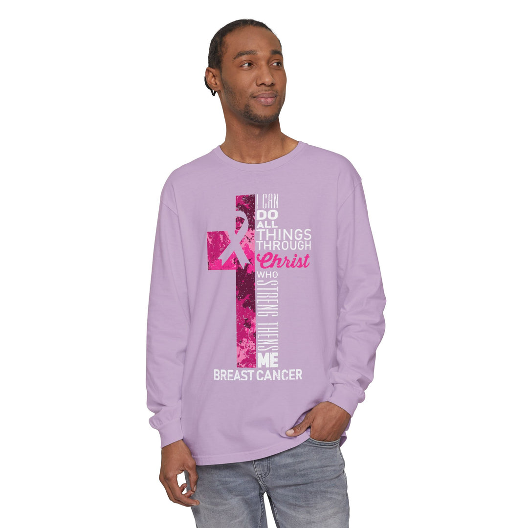 Christian Breast Cancer Awareness Long Sleeve T-Shirt
