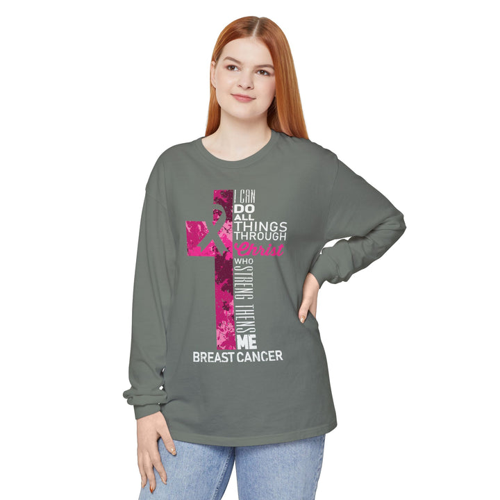 Christian Breast Cancer Awareness Long Sleeve T-Shirt