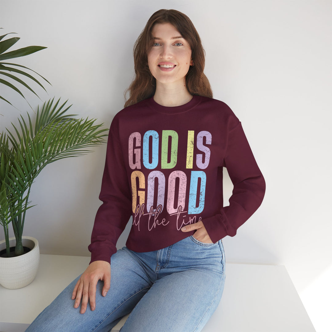 Inspirational God is Good Sweatshirt, Religious Crewneck, Faith-Based Apparel, Comfortable Casual Wear, Church Gift, Positive Vibes