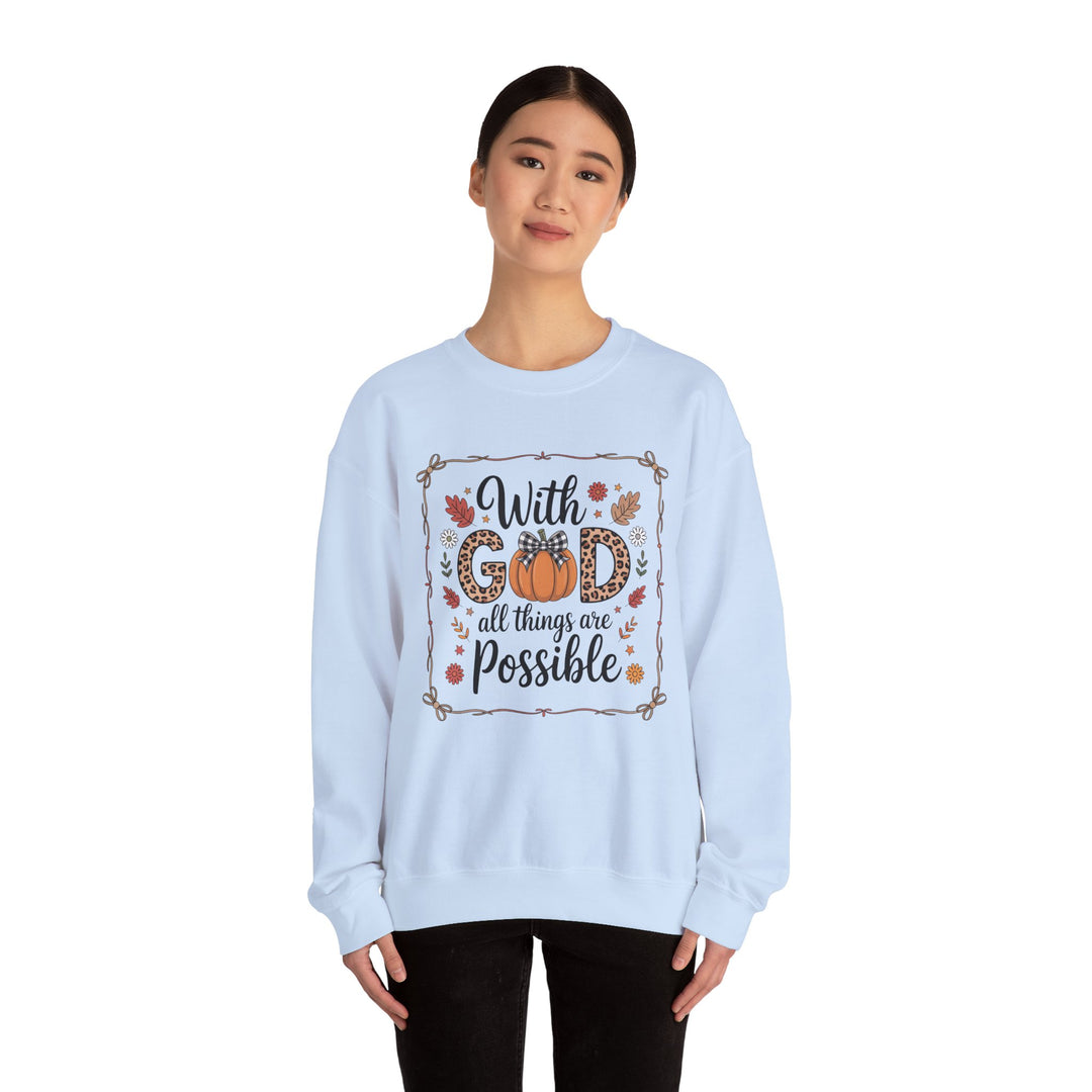 Fall-Inspired Faith Crewneck Sweatshirt - Cozy Gift, Autumn Vibes, Motivational Wear, Everyday Comfort, Religious Apparel