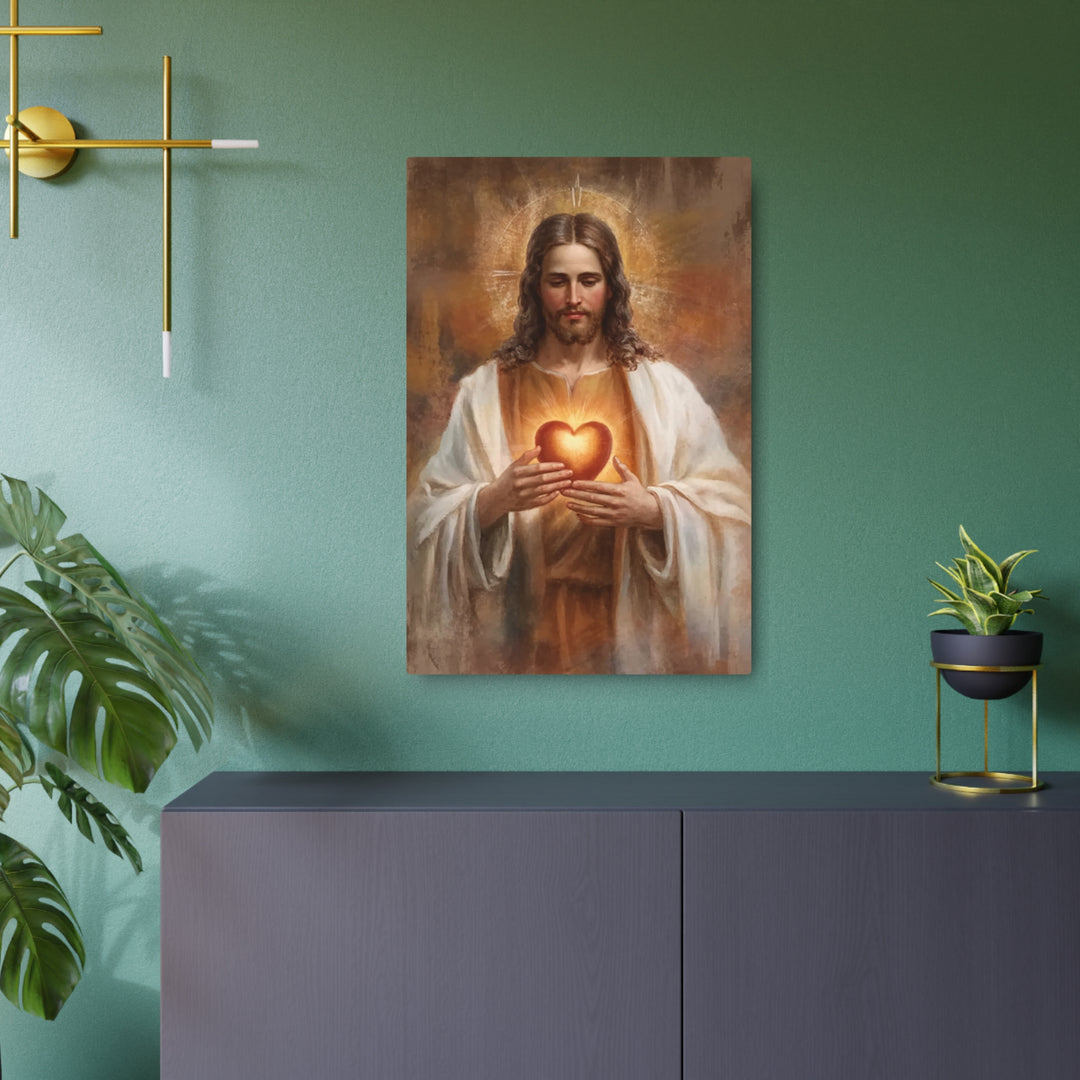 Sacred Heart of Jesus - Traditional Metal Wall Art