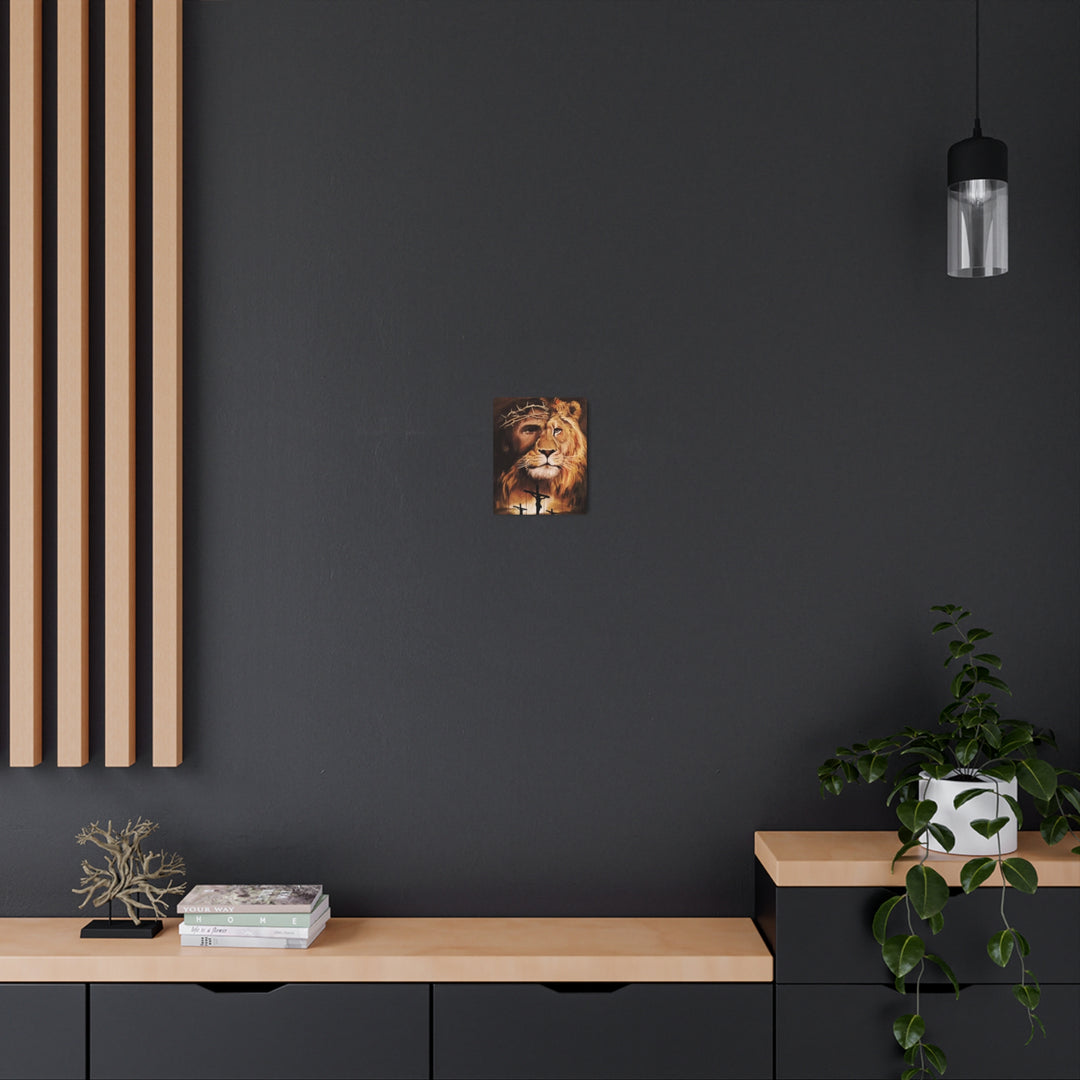 "Lion of Judah - Crown of Thorns" - Triumph & Sacrifice Metal Wall Art