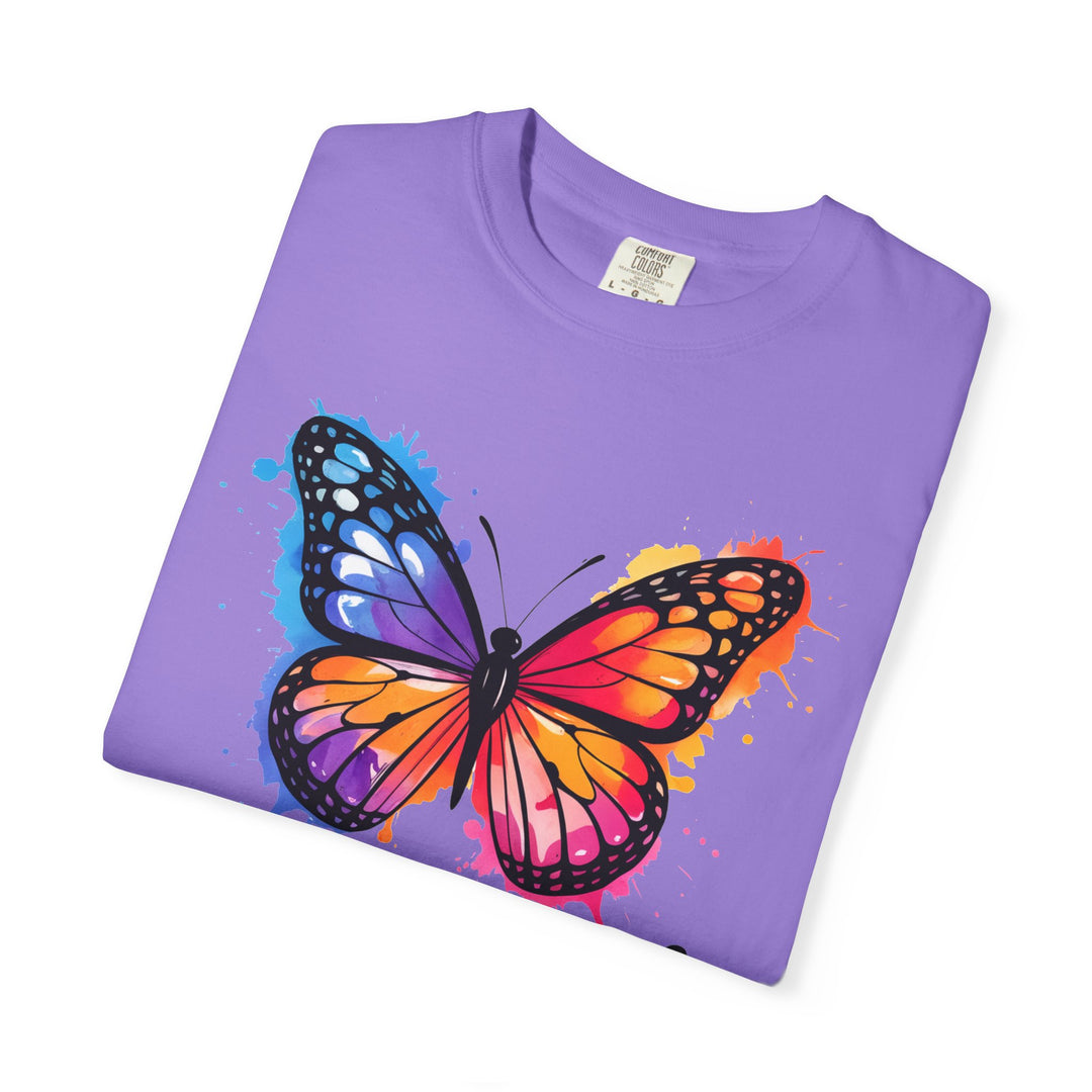 Watercolor Butterfly T-Shirt Blessed Radiant Renewed Unshakably Blessed