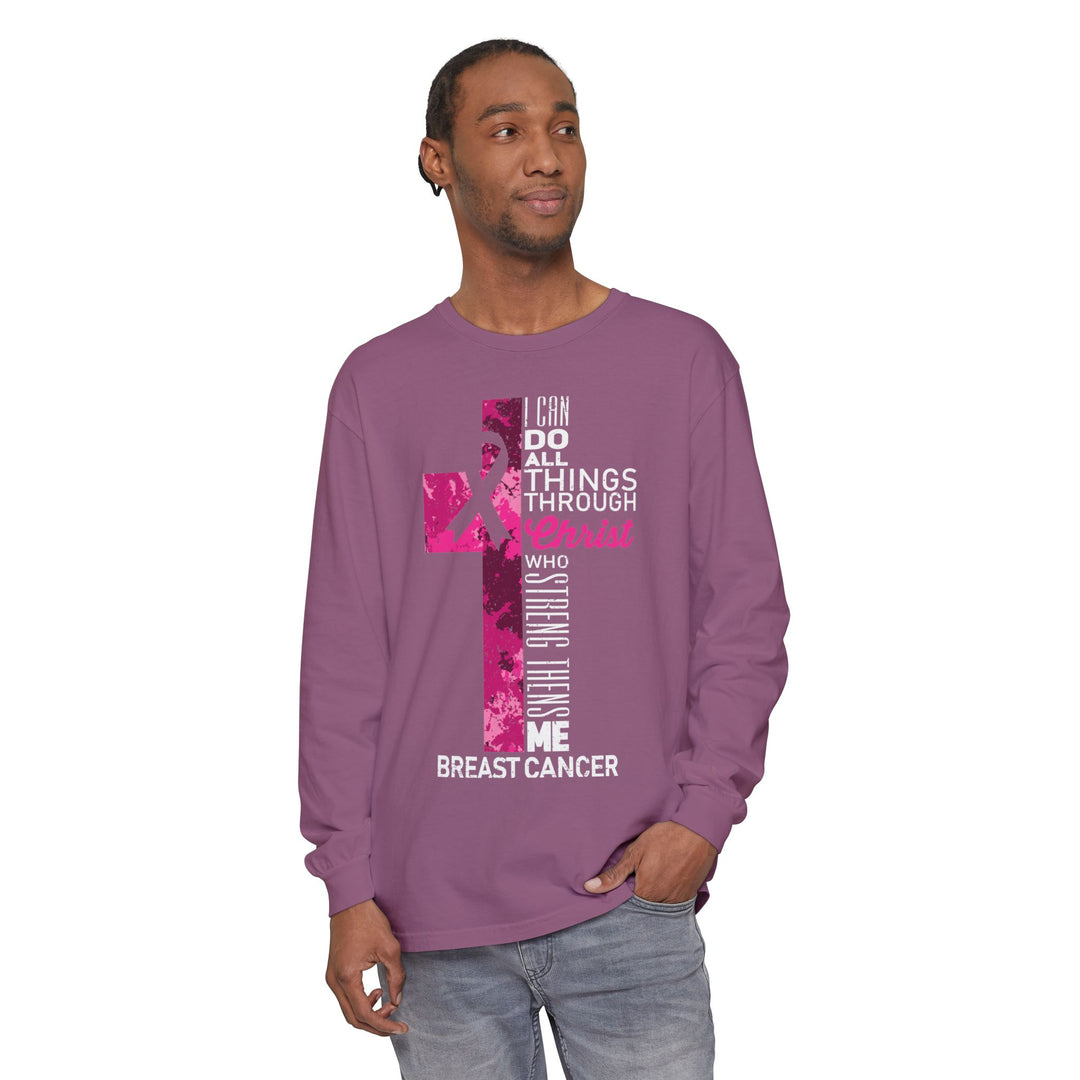 Christian Breast Cancer Awareness Long Sleeve T-Shirt