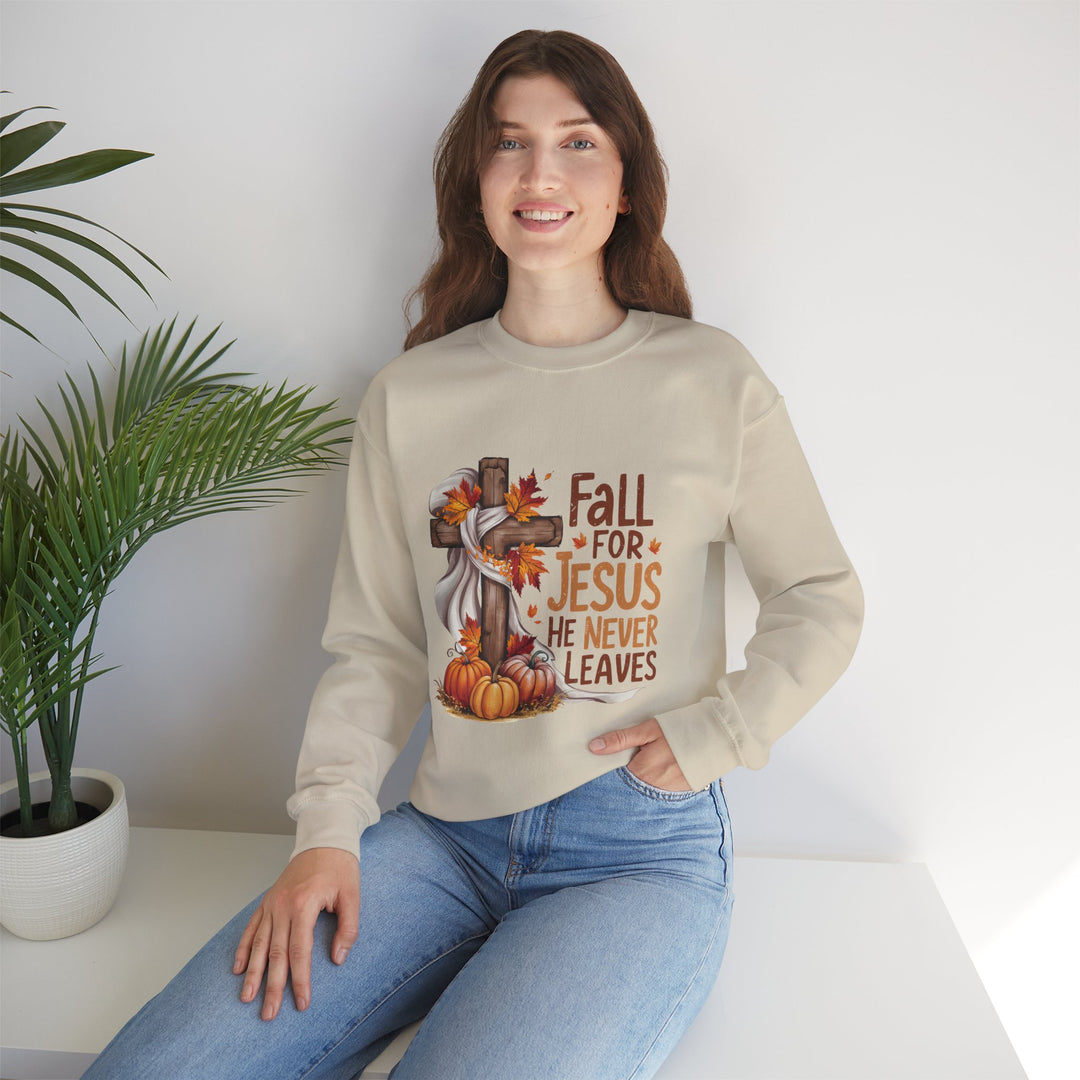 Faith-Inspired Fall Sweatshirt: Cozy Christian Apparel for Autumn, Harvest, Thanksgiving, Seasonal Comfort, Fall for Jesus