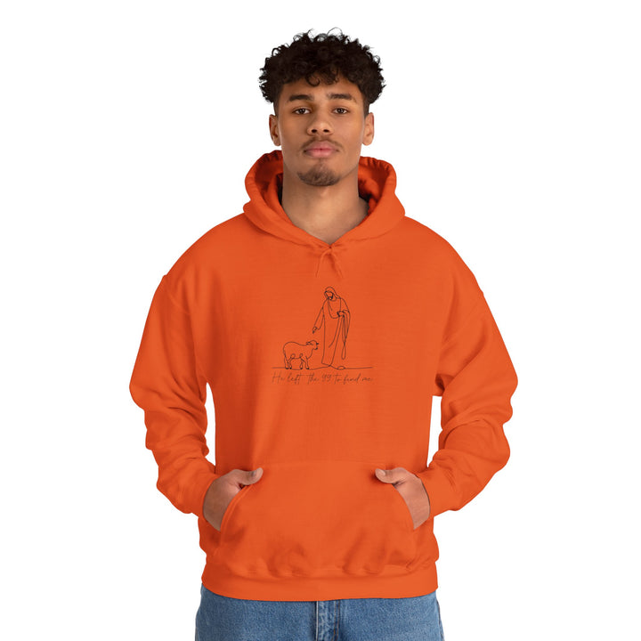 Christian Jesus and Lamb Hoodie Sweatshirt - 'He left the 99 to find me'