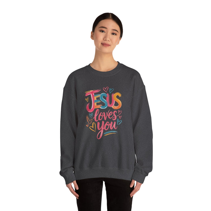 Jesus Loves You Crewneck Sweatshirt - Cozy Unisex Gift, Christian Apparel, Faith-Based Fashion, Inspirational Layering Piece, Ideal [...]